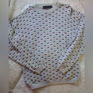 Croft & Barrow Gray Patterned Crewneck Sweater